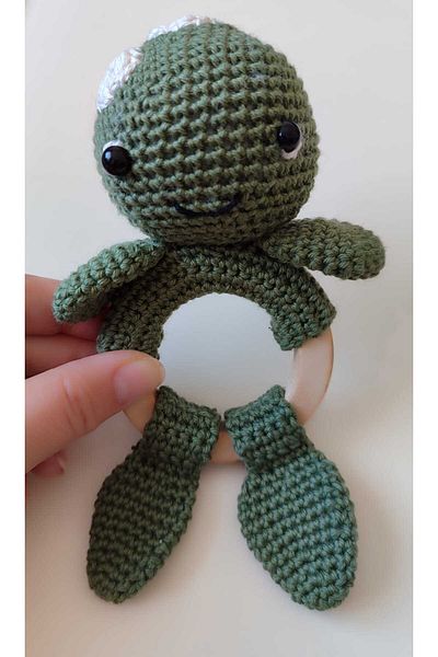 stella kids Amigurumi Rattle Organic Wooden Teether