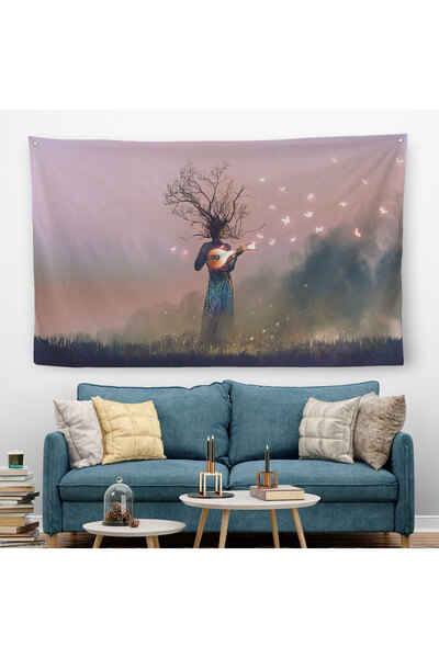 Harita Sepeti Якісний жіночий полотняний килим на стіну - Покривало на стіну,...