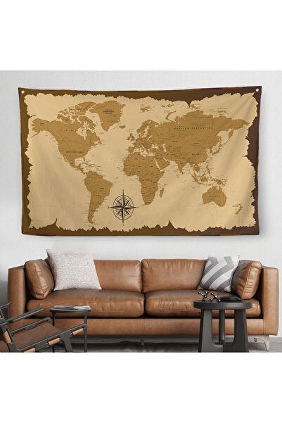 Harita Sepeti Настінне покриття / килим зістарений вінтажний канвас тканина к...