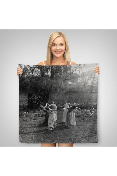 Harita Sepeti Vintage Women Are Dancing Wall Cloth Carpet Gothic Home Decoration Ritual Circle Dance 5334