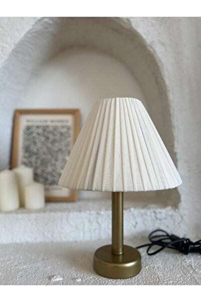 Maison Avf Osmanlı İpeği Abajur Eskitme Metal Ayak Rustik Modern Klasik Aydınlatma