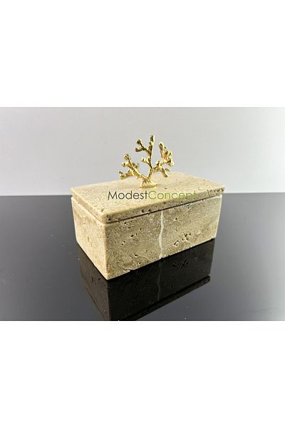 Modestmar Natural Travertine Marble Bowl, Marble Jewelry, Organizer, Decorative Bowl
