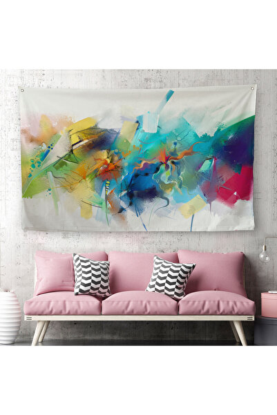 Harita Sepeti Якісний абстрактний килим з ефектом олійного фарбування на поло...