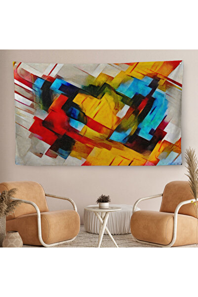 Harita Sepeti Якісний абстрактний килим з ефектом олійного фарбування - Канав...