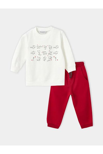Luggi Baby CAT PATTERNED TRACKSUIT SET
