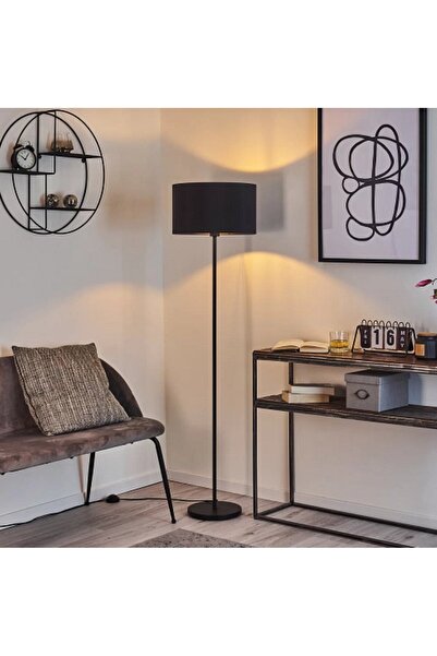 RİOLİGHT RUSTİK,VİNTAGE,RETRO4 SİYAH METAL GÖVDE SİYAH KUMAŞ BAŞLIK 1XE27 LAM...