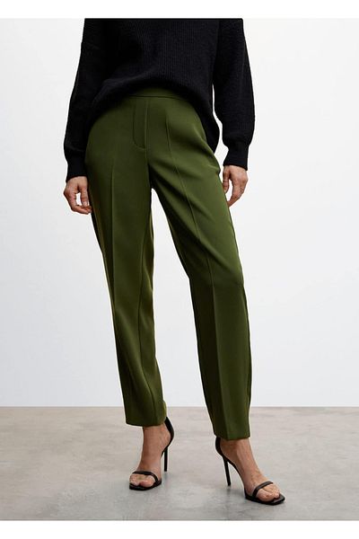 MANGO Woman Pantaloni de costum largi