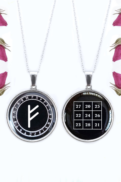 Sihirli Titreşimler Kubera Yantra Ve Fehu Rune Zenginlik, Servet, Para Mıknat...