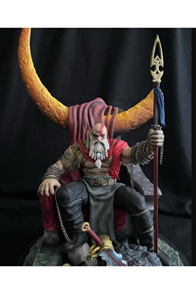 TuransoyCraft God of War Kratos Figür God of War Yaşlı Kratos Obje 25CM Büyük Boy