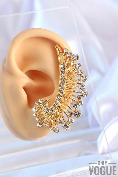 Only Vogue 2 Years Warranty Certificated Steel Zircon Stone Cartilage Earrings