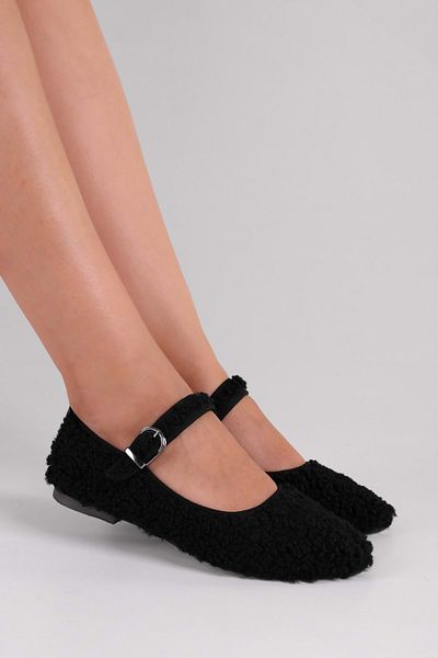 Shoeberry Dámské Yumosh Black Feather Ballerina Ballerina Black