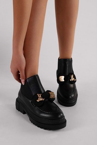 Shoeberry Dámske čižmy Motox Black Loafer Black Skin