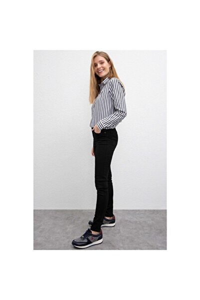 byhaziran butik Blugi negri, foarte slabi, care nu se decolorează (foarte str...