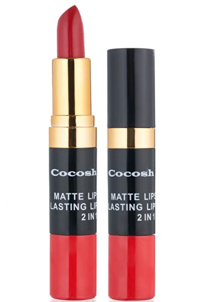 Cocosh She أحمر الشفاه - أحمر الشفاه ماتي سمايل وملمع الشفاه 2 في 1 01 أحمر8681569722231