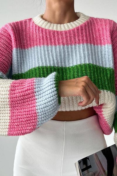 Lucax Color Blocked Women's Sweater-Colored Sweater-Women's Sweater-Sweater