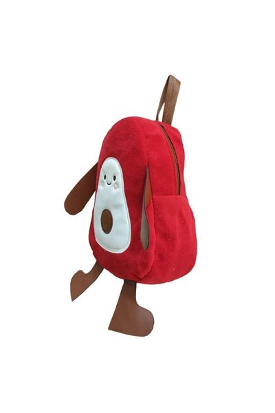 Daj Company Cute Avocado Red Plush Kids Backpack