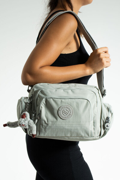 GP GUES POLO حقيبة كروس وكتف متعددة الأقسام للنساء من كلينكير مصنوعة من القما...