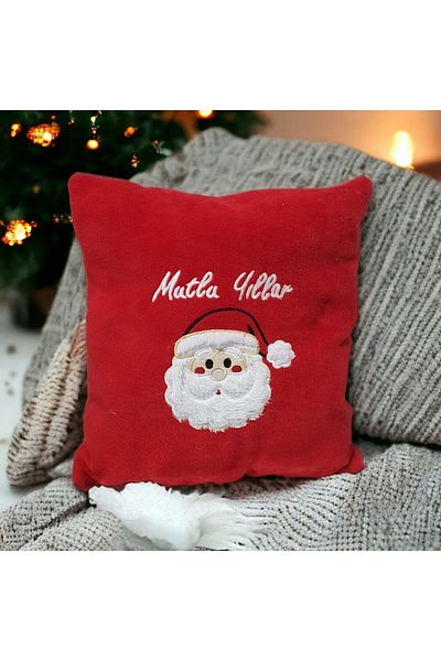 Mellito Toyzz Decorative Red 40x40 Children's Room Plush Santa Claus Christmas Pillow Throw Pillow