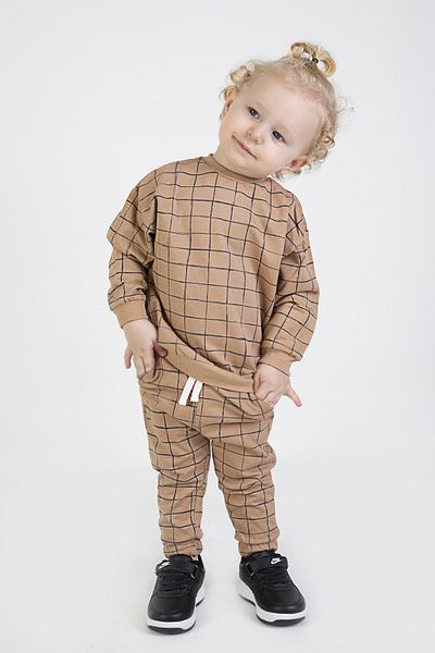 Harika KIDS Baby Boy & Child Two Thread Fabric Medium Thickness Knitted Basic Bottom Top Tracksuit Set
