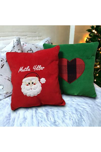 Mellito Toyzz Decorative Red 40x40 Children's Room Plush Santa Claus Christmas Pillow Throw Pillow