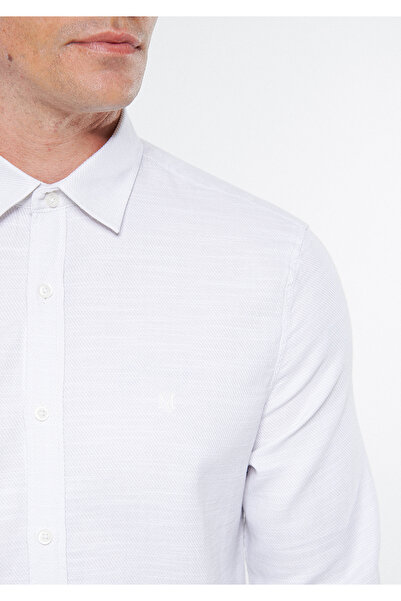 Mavi Vyšívaná bílá košile Slim Fit / Slim Fit 0210330-70080