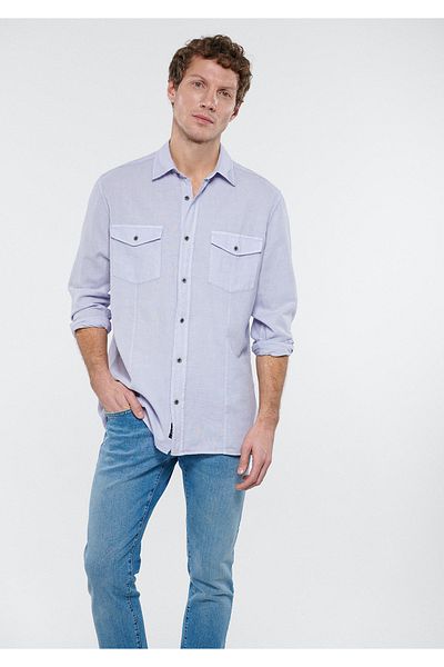Mavi Linen Blend Lilac Shirt Regular Fit / Normal Cut 0210482-70530