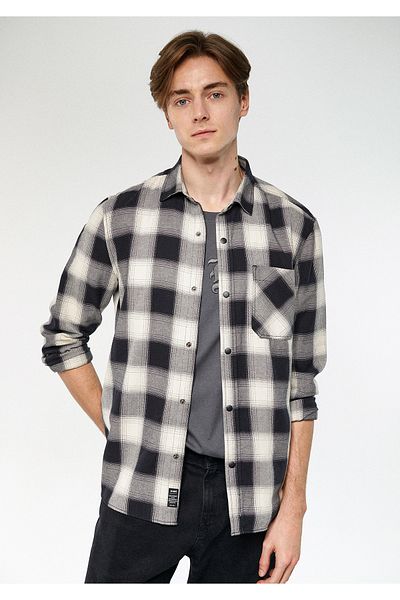 Mavi Checkered Black Shirt Regular Fit / Normal Cut 0210534-83945