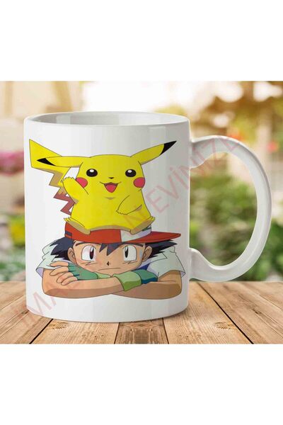 ART HEDİYE 1-1167 كوب بوكيمون بيكاتشو مطبوع على الجانبين.jpg