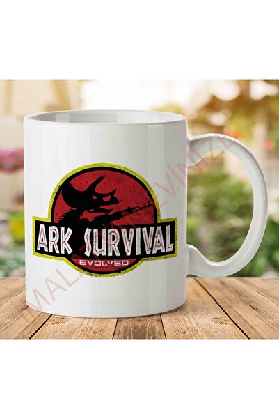 ART HEDİYE 1-778 كوب Ark Survival Evolved Jurassic Park مطبوع على الجانبين.jpg