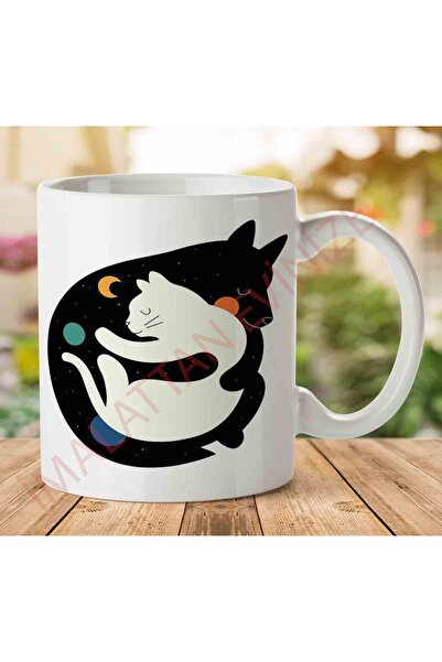 ART HEDİYE 1-1128 Like Cat And Dogs Cat Dog Two Sided Printed Mug Cup.jpg