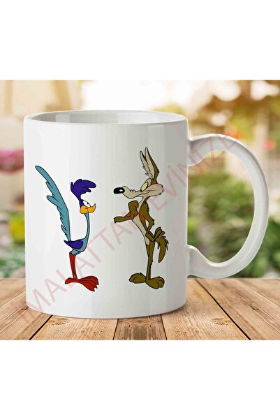 ART HEDİYE كوب مطبوع على الجانبين من Road Runner وCoyote.jpg