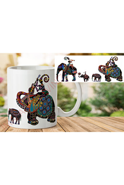 ART HEDİYE 1-006 كوب مطبوع على الجانبين بتصميم فيل أفريقي.jpg