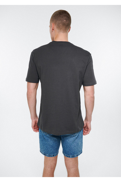 Mavi Rick And Morty Baskılı Gri Tişört Loose Fit / Bol Rahat Kesim 0611363-70090