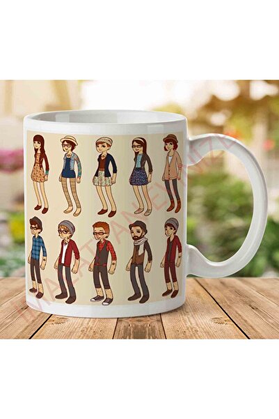 ART HEDİYE كوب مطبوع عليه وجهين من Hipster People.jpg