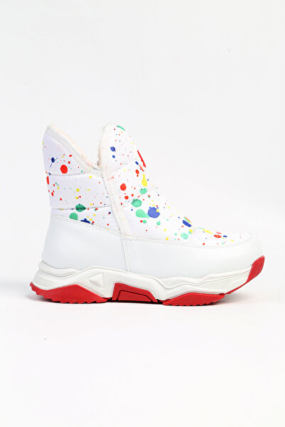 Benetton ® |   BN-50046 - 3256 Λευκό Κόκκινο - Παιδικές Μπότες