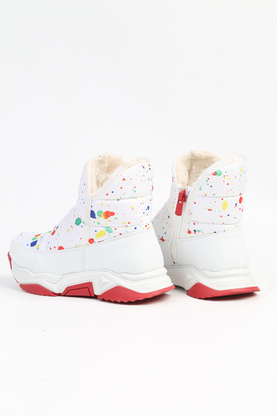 Benetton ® |   BN-50046 - 3256 Λευκό Κόκκινο - Παιδικές Μπότες