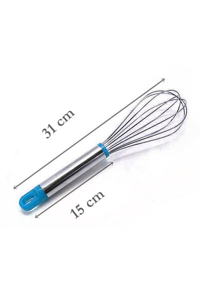 EbruliHomeArt Steel Wire Whisk Whisk Blue