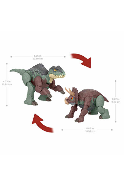 JURASSIC WORLD Değişim Serisi Çifte Tehlike Büyük Dinozor Figürleri HPD33 - G...
