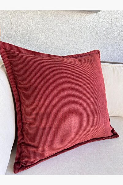 Bc Home Kiremit Corduroy Kare Kırlent Kılıfı Fitilli Kadife 43 x 43 cm, İskan...
