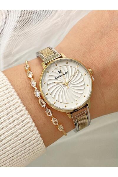 Daniel Klein Çelik Bilezik Kordon Kadın Kol Saat+Bileklik