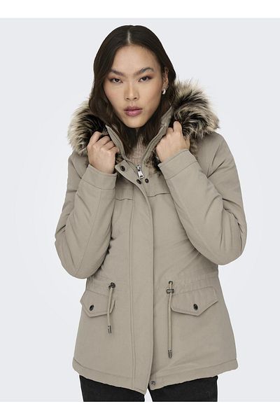 ONLY Ανοιχτό καφέ γυναικείο πάρκο - ONLNEWSTARLINE AW PARKA CC OTW