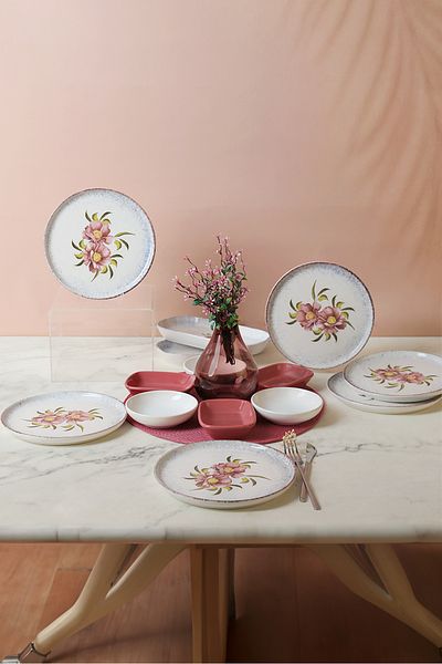 Keramika Polya 14 Piece Breakfast Set for 6 People