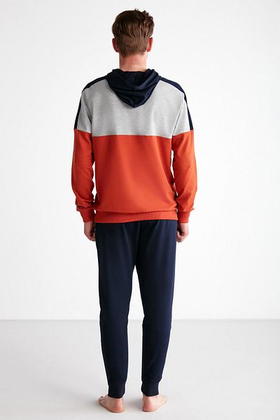 U.S. Polo Assn. Ανδρική αθλητική φόρμα με κουκούλα Uspa Text Printed 2 Thread με μανίκια και μανσέτες στα πόδια