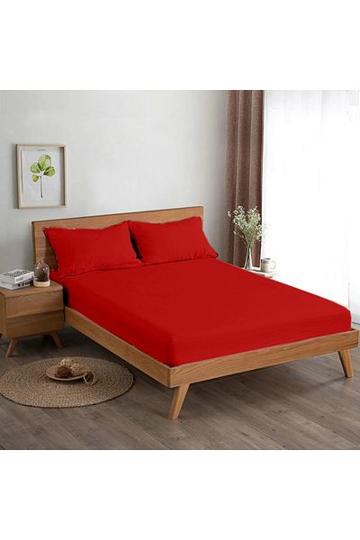 Softplus Cotton Single Pillow Case Fitted Elastic Sheet Set