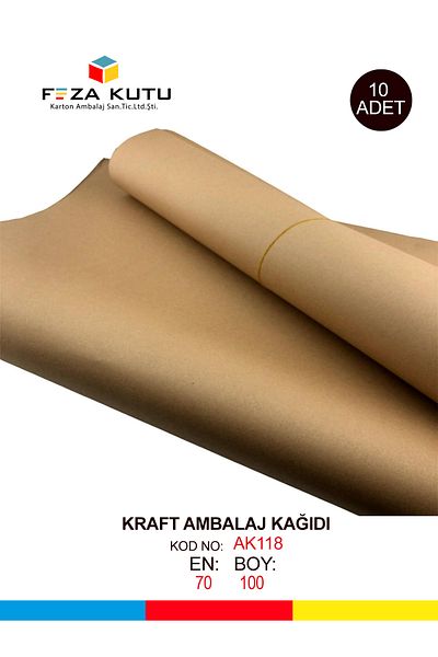 Feza Kutu Package Paper Kraft Paper Wrapping Paper Gift Paper New Year's Dowry Packaging Paper 70x100 (10 PCS)