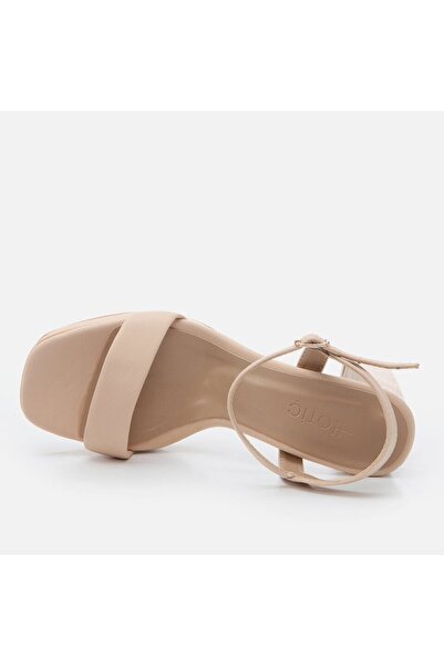 Hotiç Women's Heeled Natural Sandals