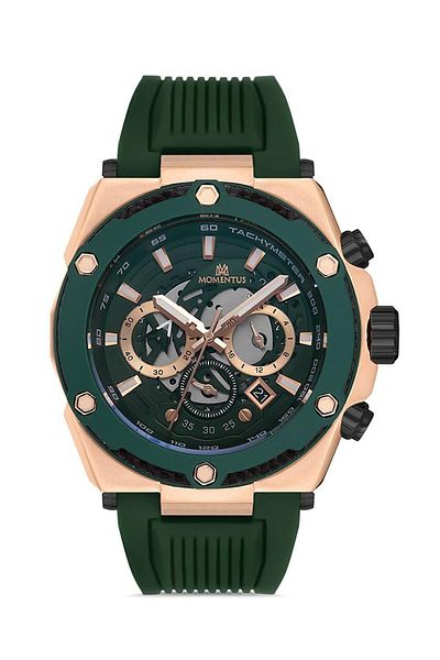 Momentus Sm354T-15Yr Momentus Green Dial Silicone Band Men's Wrist Watch