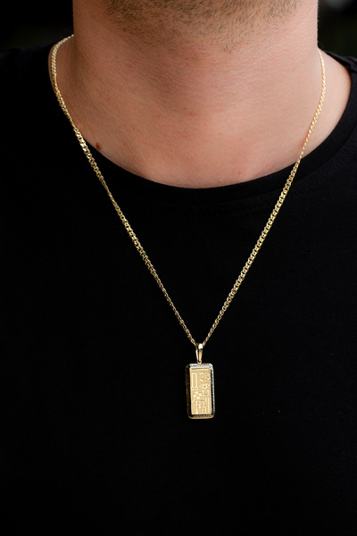 Uşaklıhafız 1945 14 Ayar Altın Erkek Şans Kolye