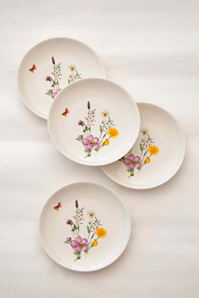 Bursa Porselen Dekor طبق كيك ميدو 4 قطع