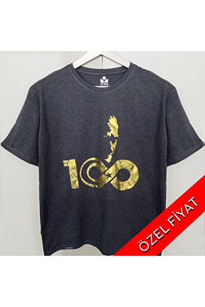 Crea Eymer Wear Pozlaćena silueta Ataturka, specijalni dizajn Štampano okrugl...
